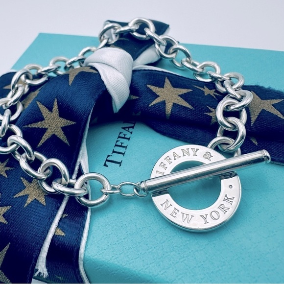 RECENT edition Tiffany & Co. Silver Toggle Bracelet 7.5” with PACKAGING - Picture 3 of 15